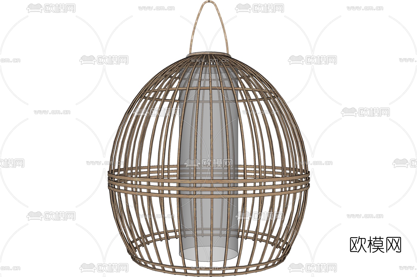 现代金属鸟笼免费su模型