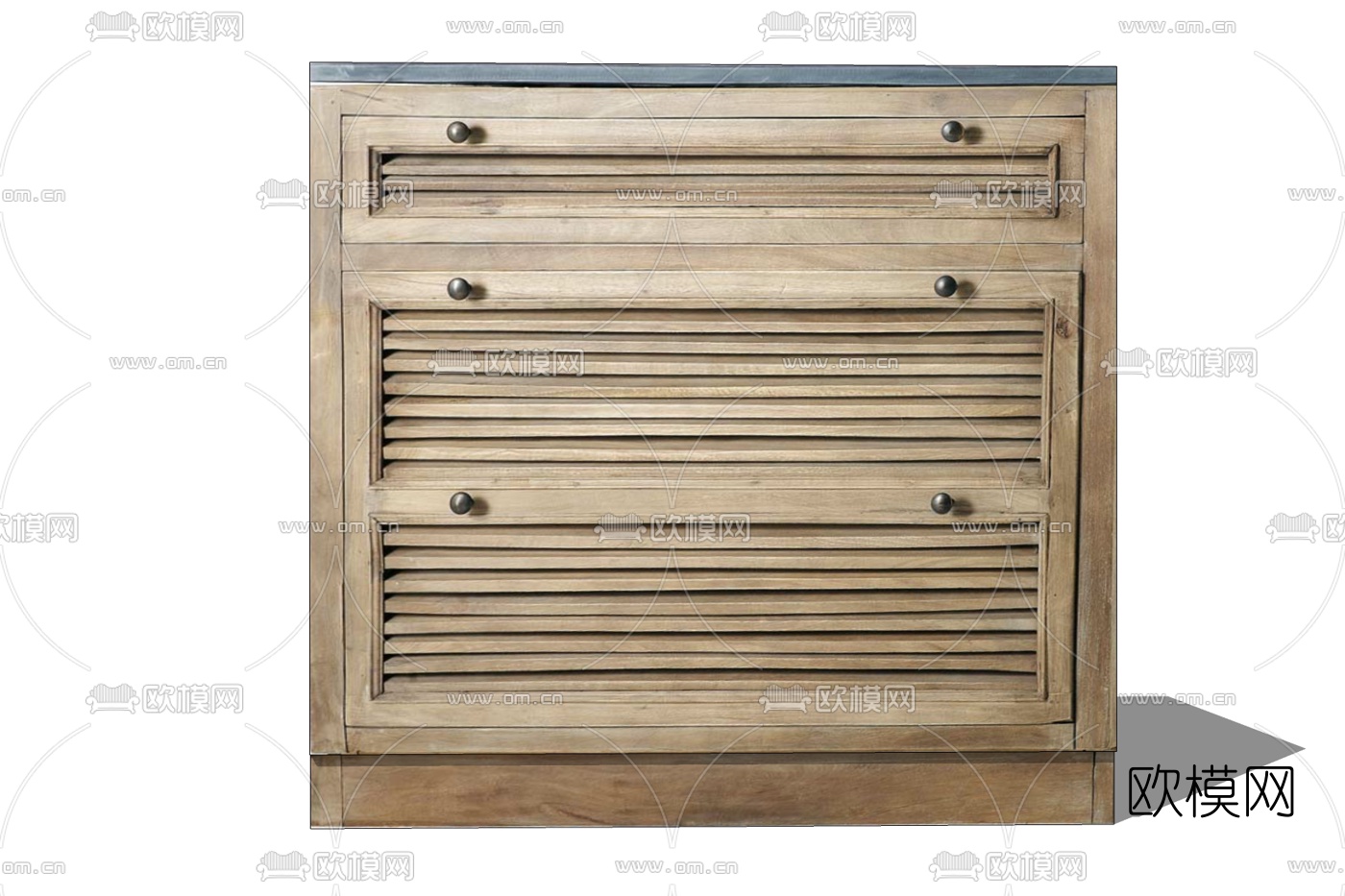 现代实木边柜免费su模型下载