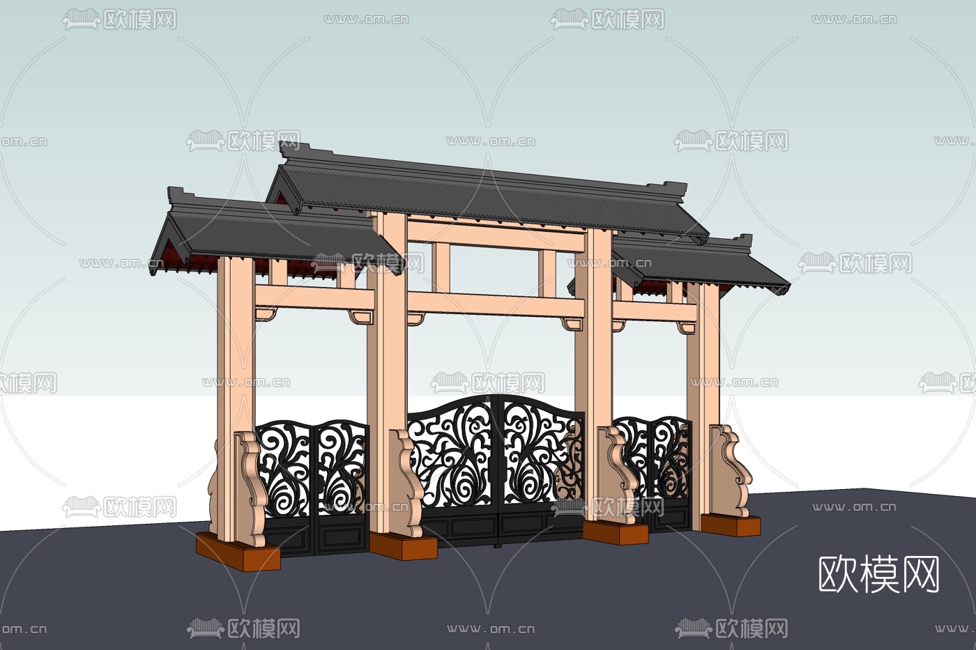 欧式牌坊免费su模型下载