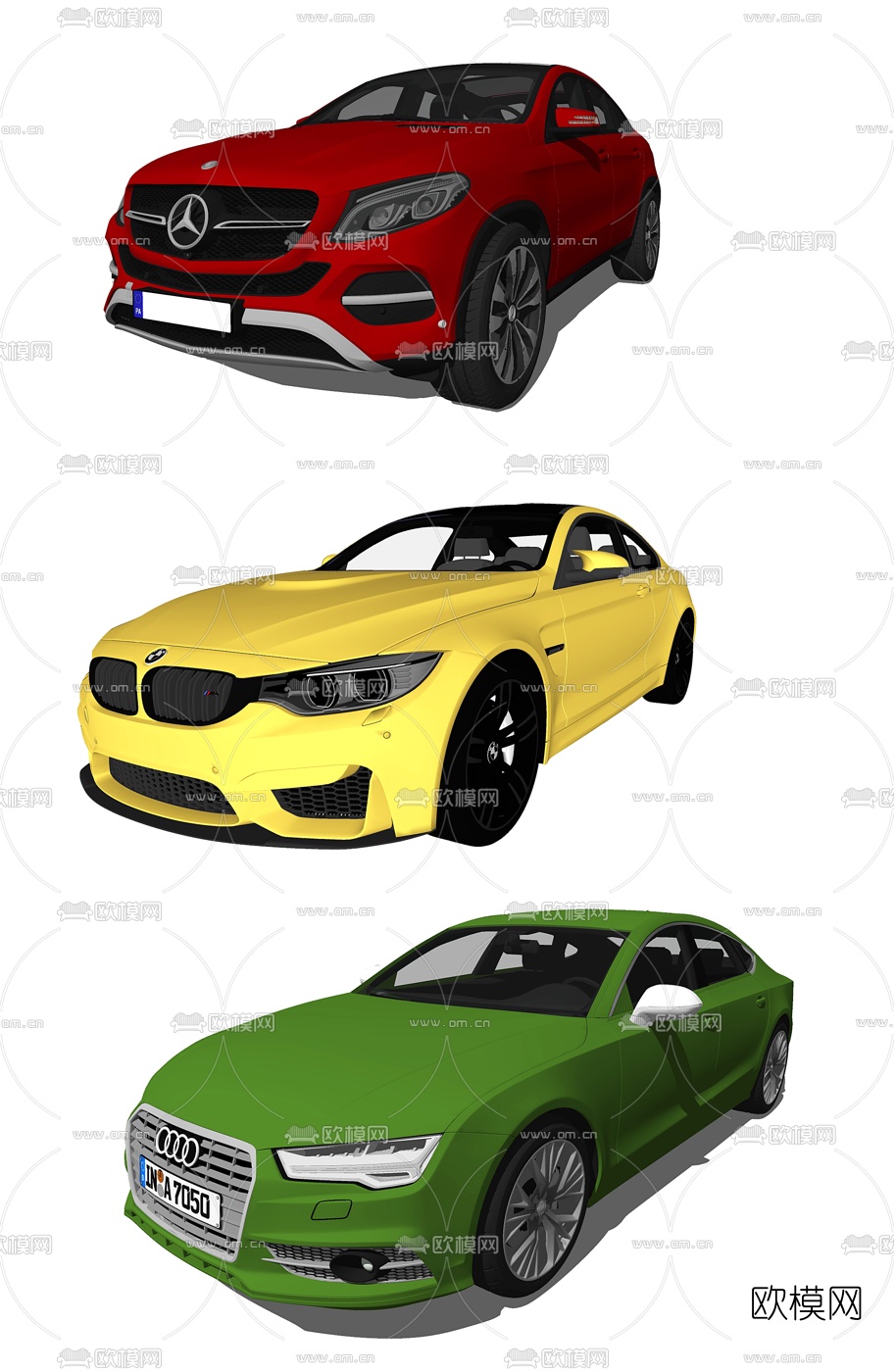 现代奔驰豪车su模型下载