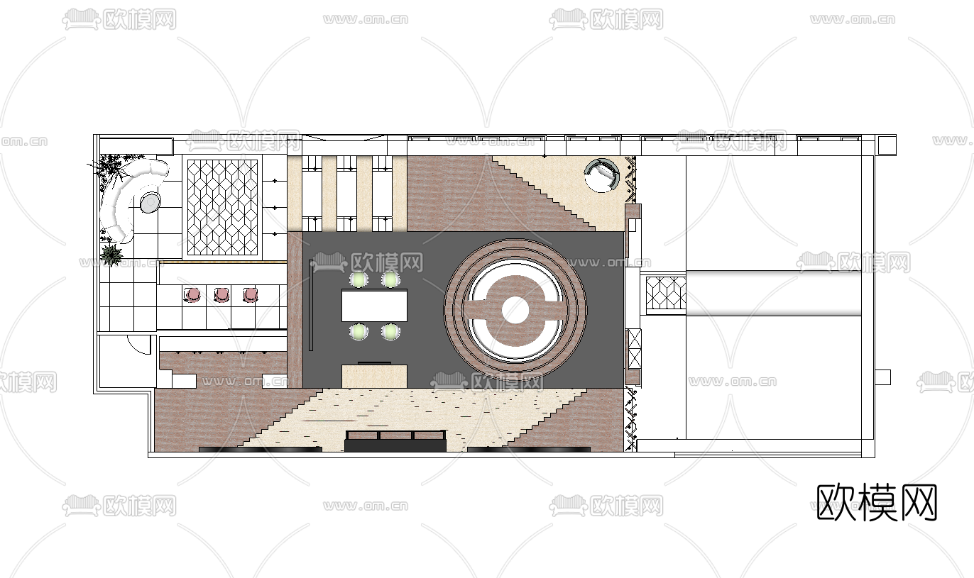 现代地板展厅su模型下载（渲染图5）
