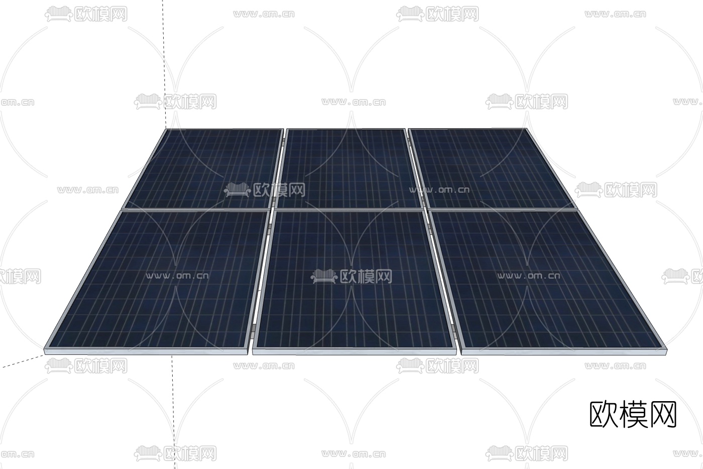 现代太阳能板免费su模型下载