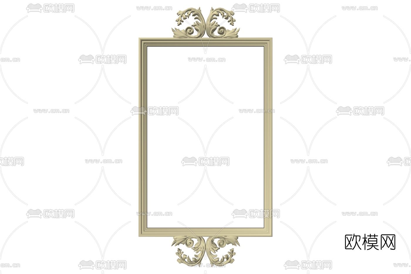 简欧镜子免费su模型下载