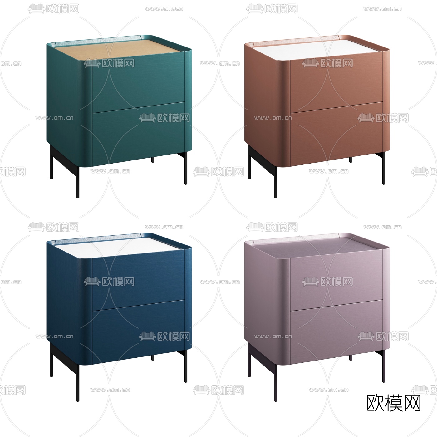 现代简约床头柜3d模型