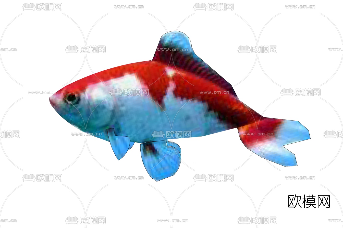 现代草金鱼免费su模型下载