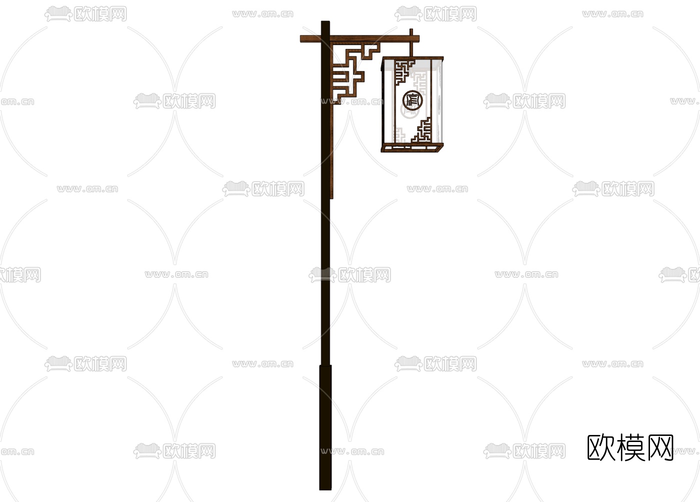 中式路灯免费su模型