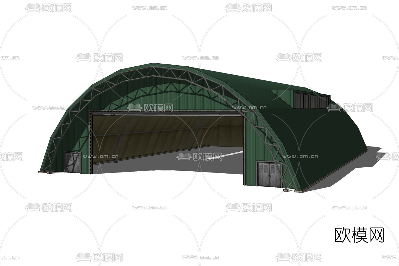 现代厂房外观免费su模型下载
