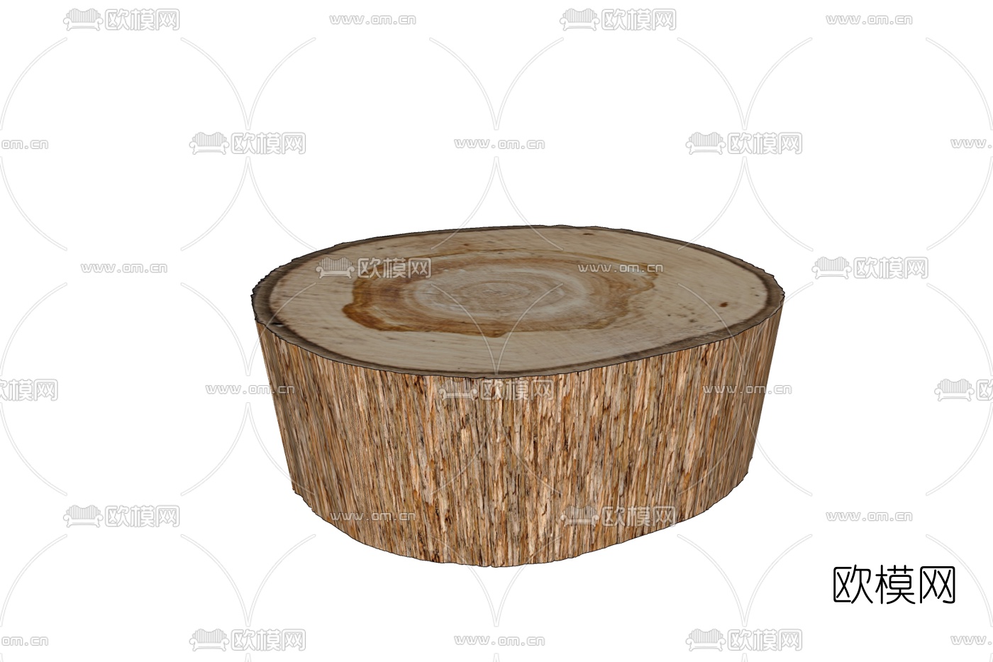 中式木桩凳子免费su模型下载