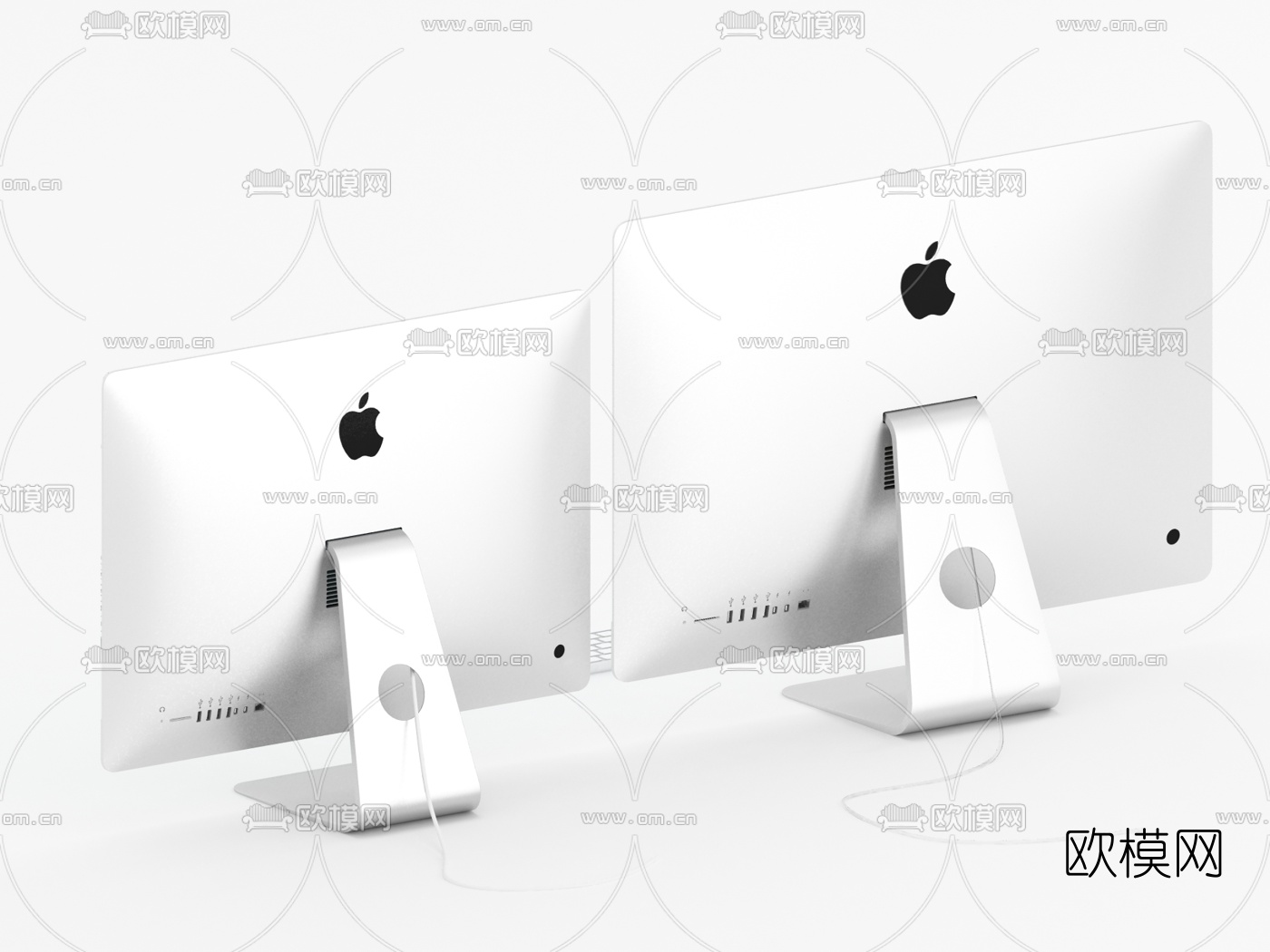 现代苹果电脑显示器3d模型下载（渲染图3）