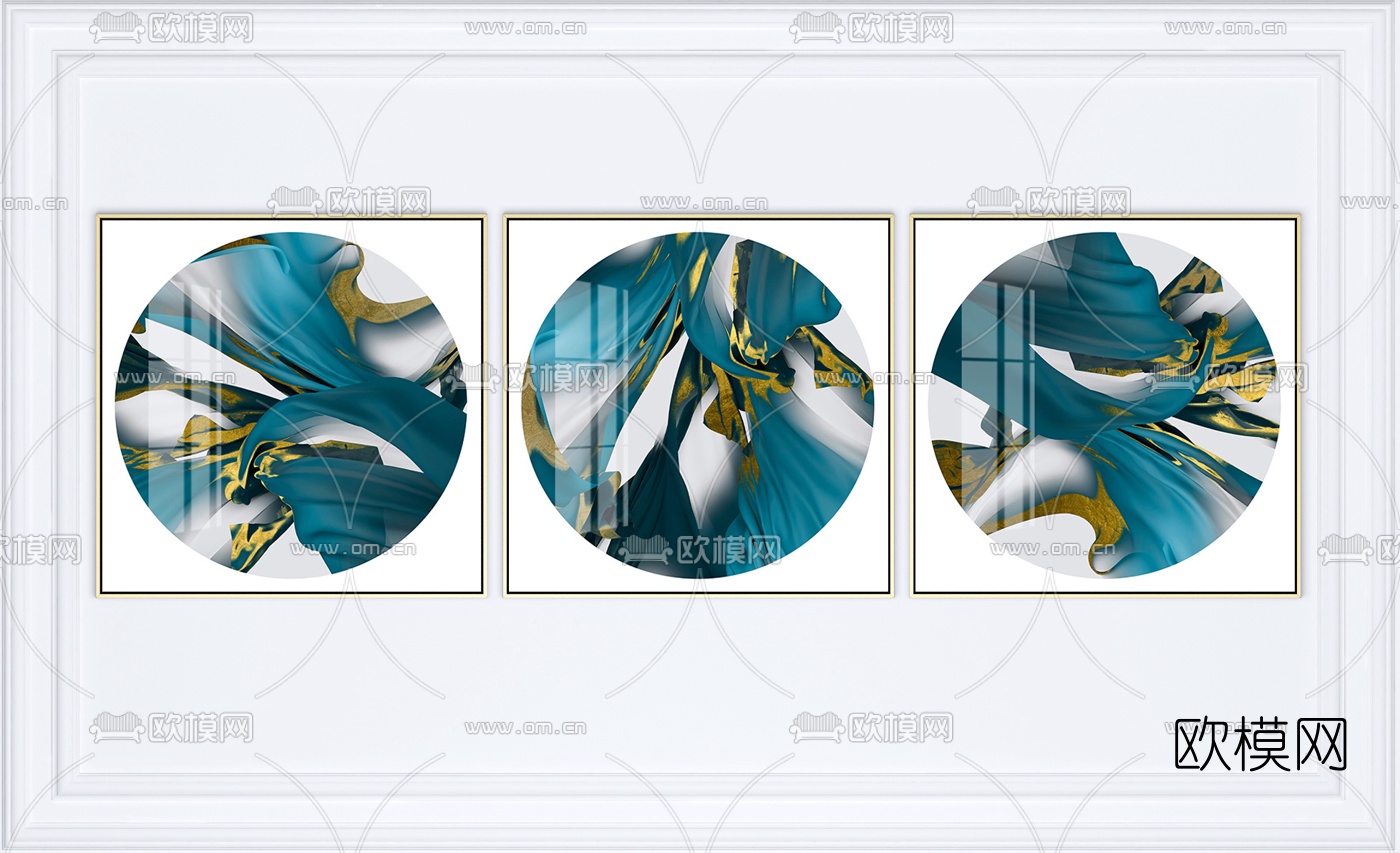 现代抽象挂画3d模型