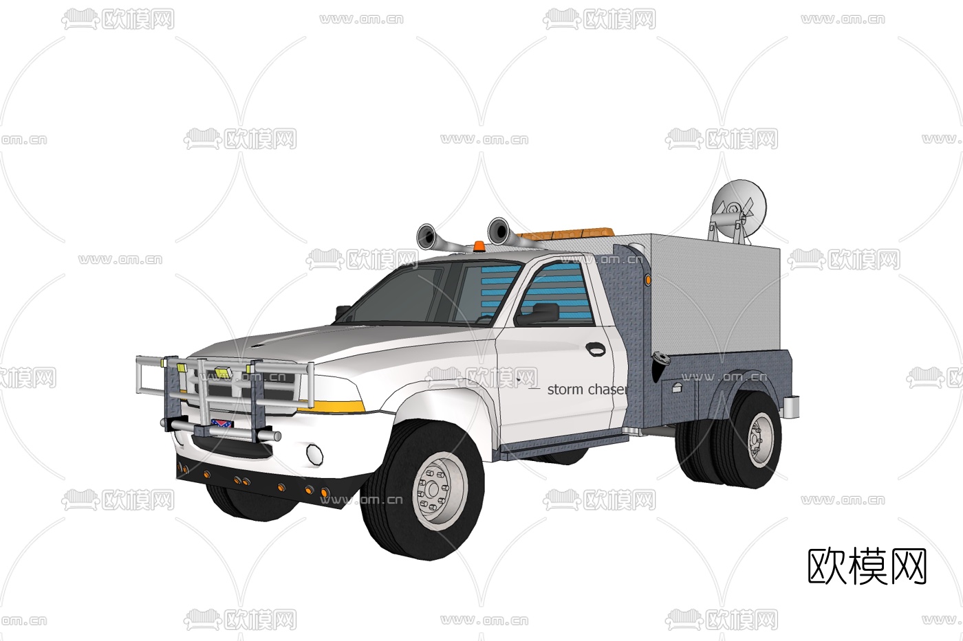 现代全地形越野车免费su模型下载