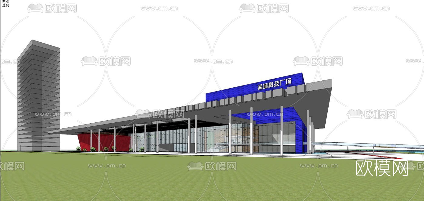 现代科技会馆su模型下载（渲染图4）