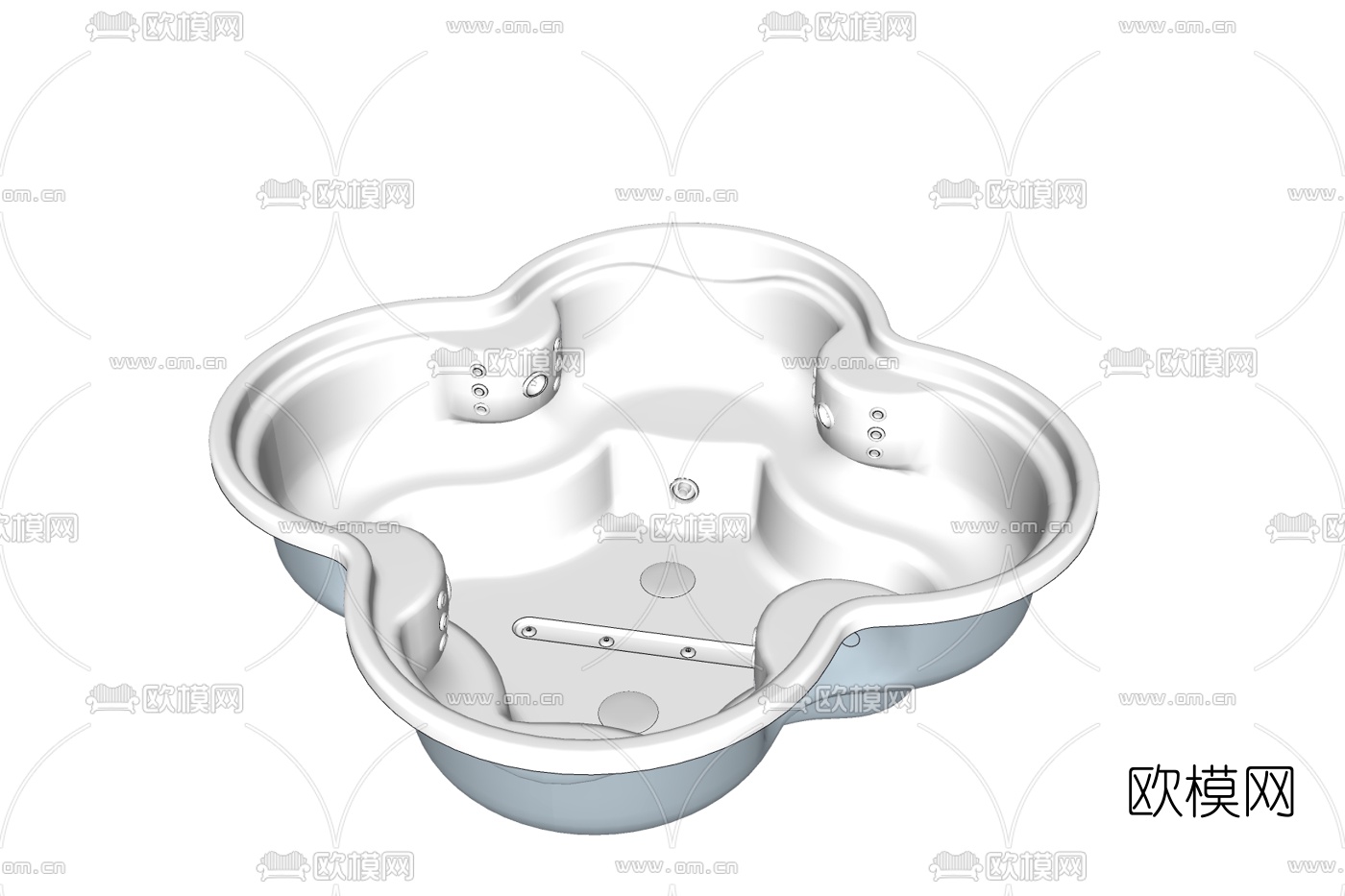 现代浴缸免费su模型下载