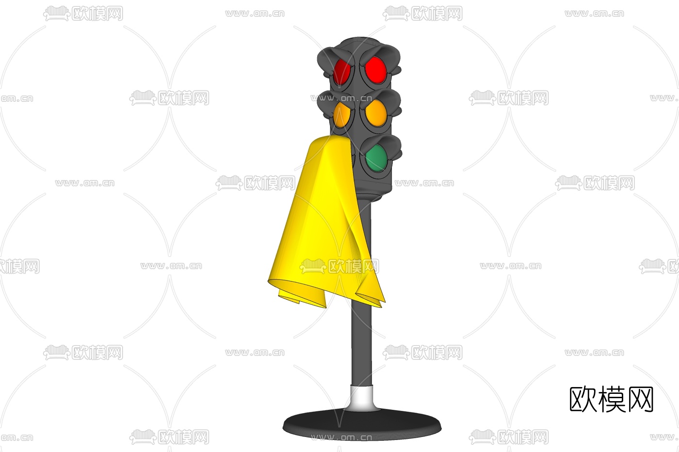 现代红绿灯免费su模型下载