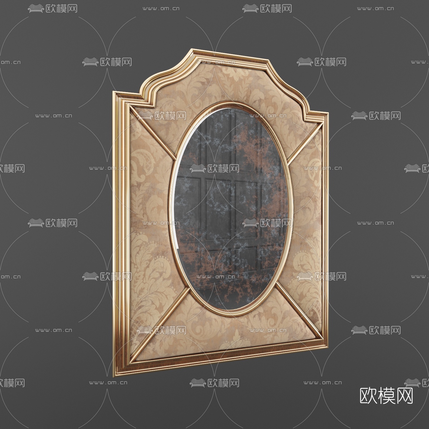 欧式复古装饰镜免费3d模型