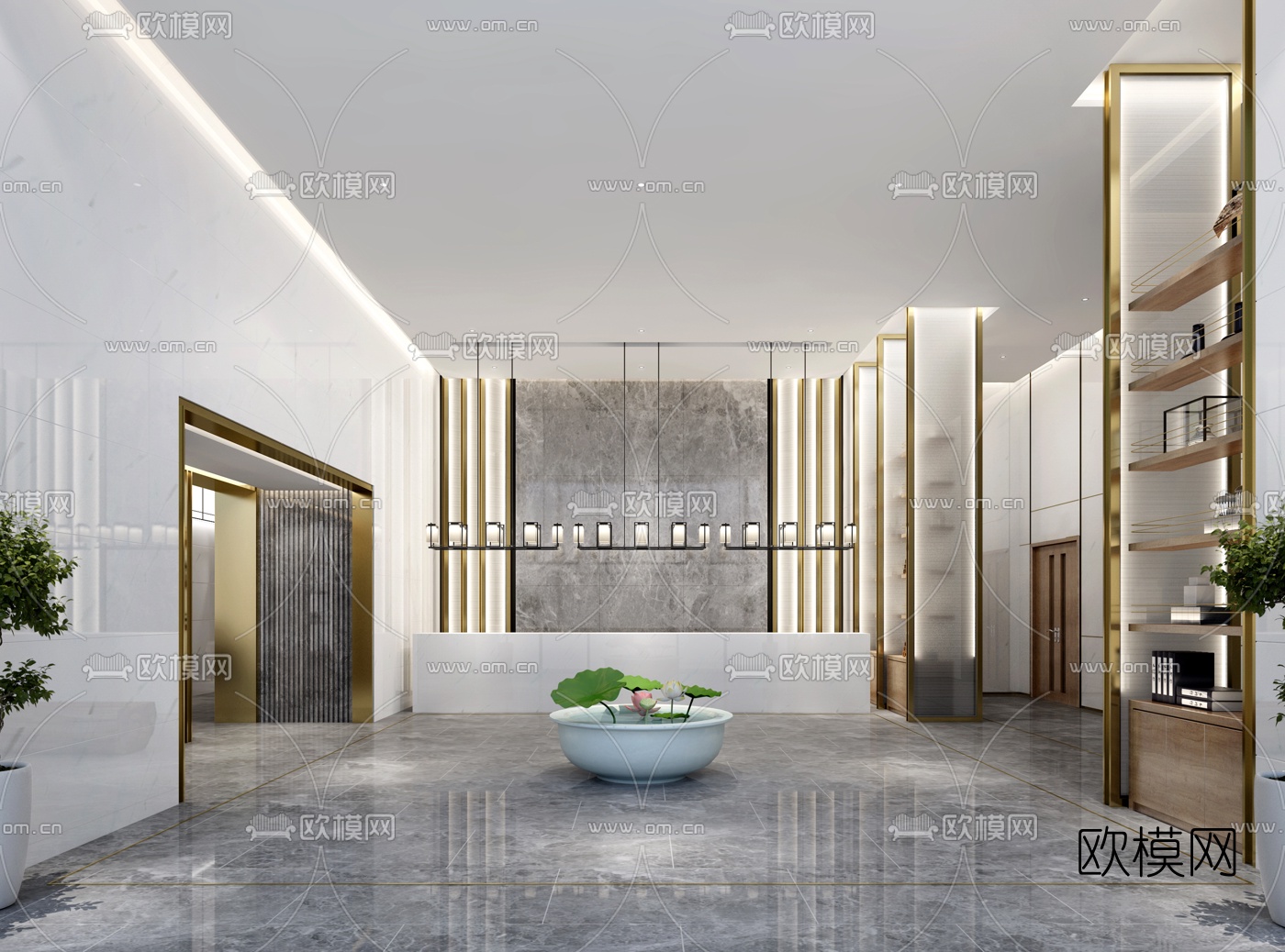 现代咖啡厅3d模型下载（渲染图3）