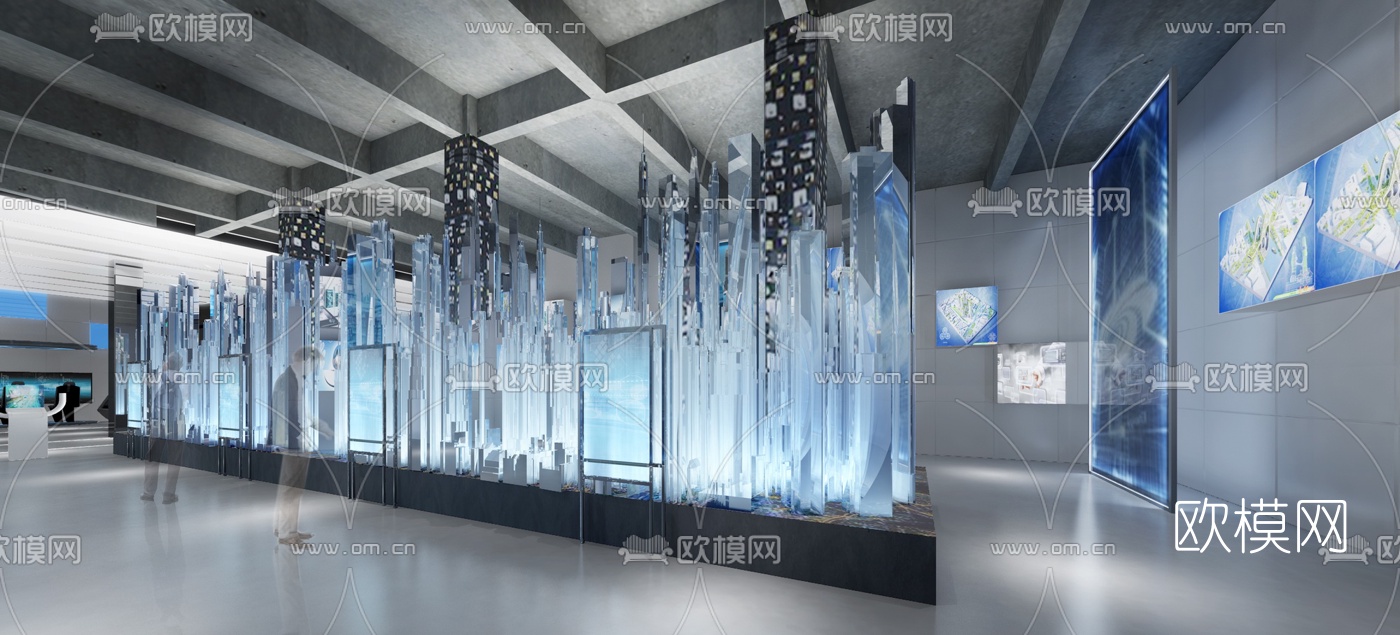 现代科技展厅3d模型