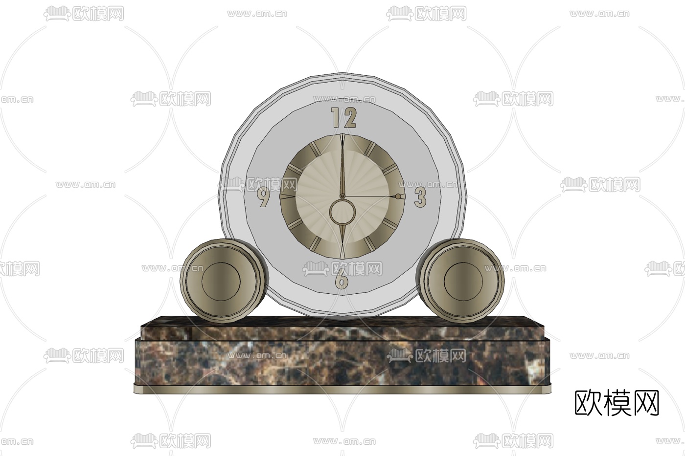 现代时钟免费su模型下载