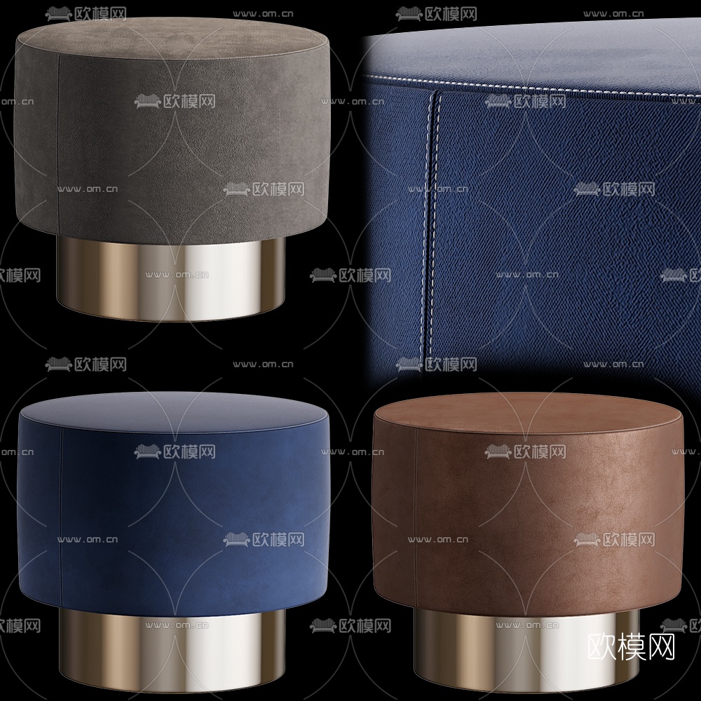现代圆形凳子3d模型