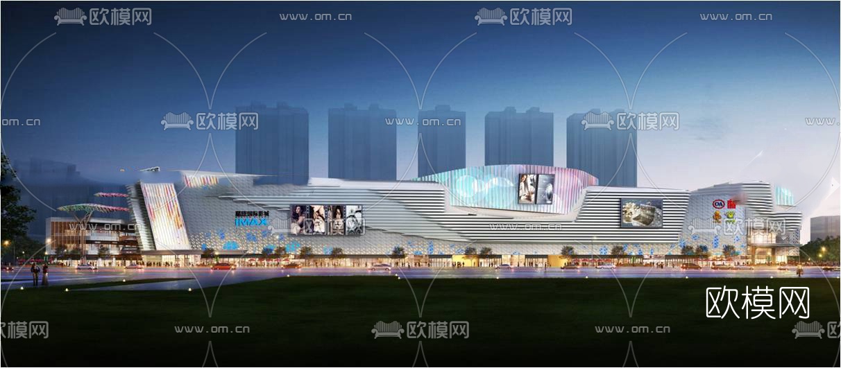 现代商业中心广场su模型下载（渲染图7）