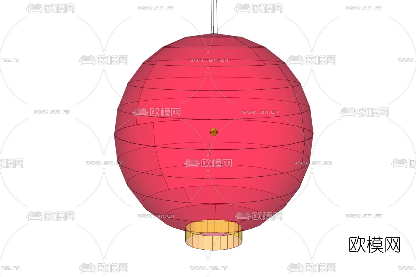 中式灯笼装饰灯免费su模型下载