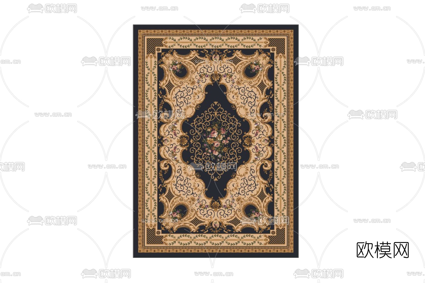 欧式地毯免费su模型下载
