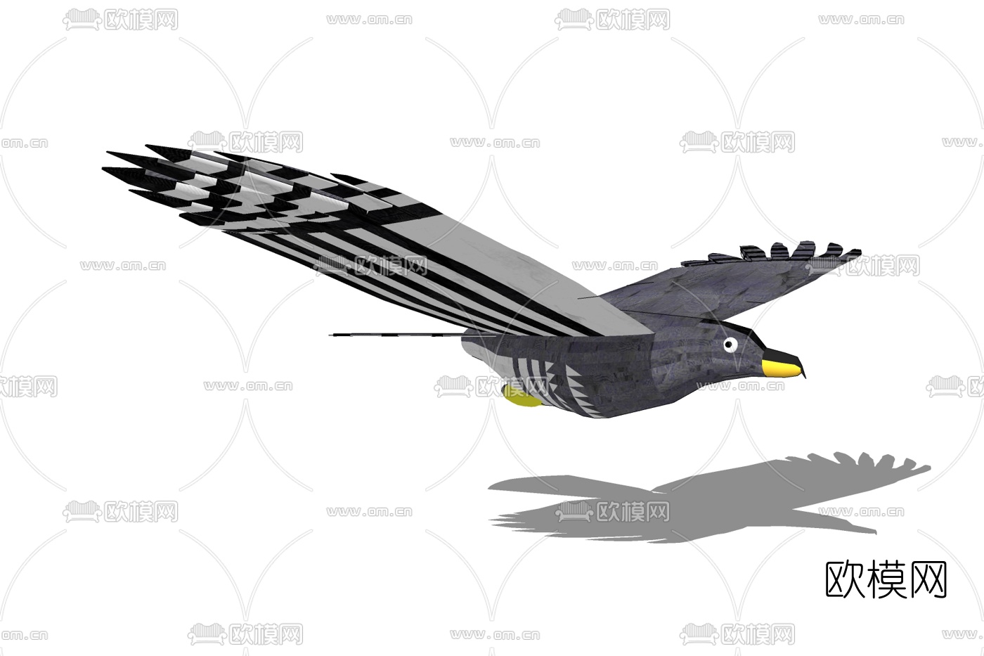 现代黄嘴山鸦免费su模型下载