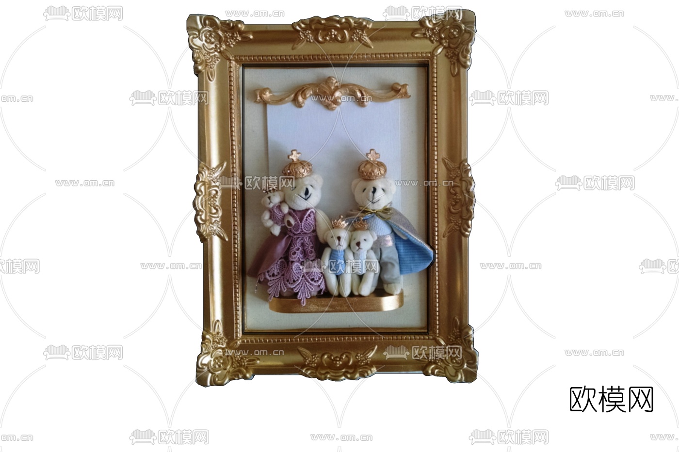 欧式小熊挂画免费su模型下载