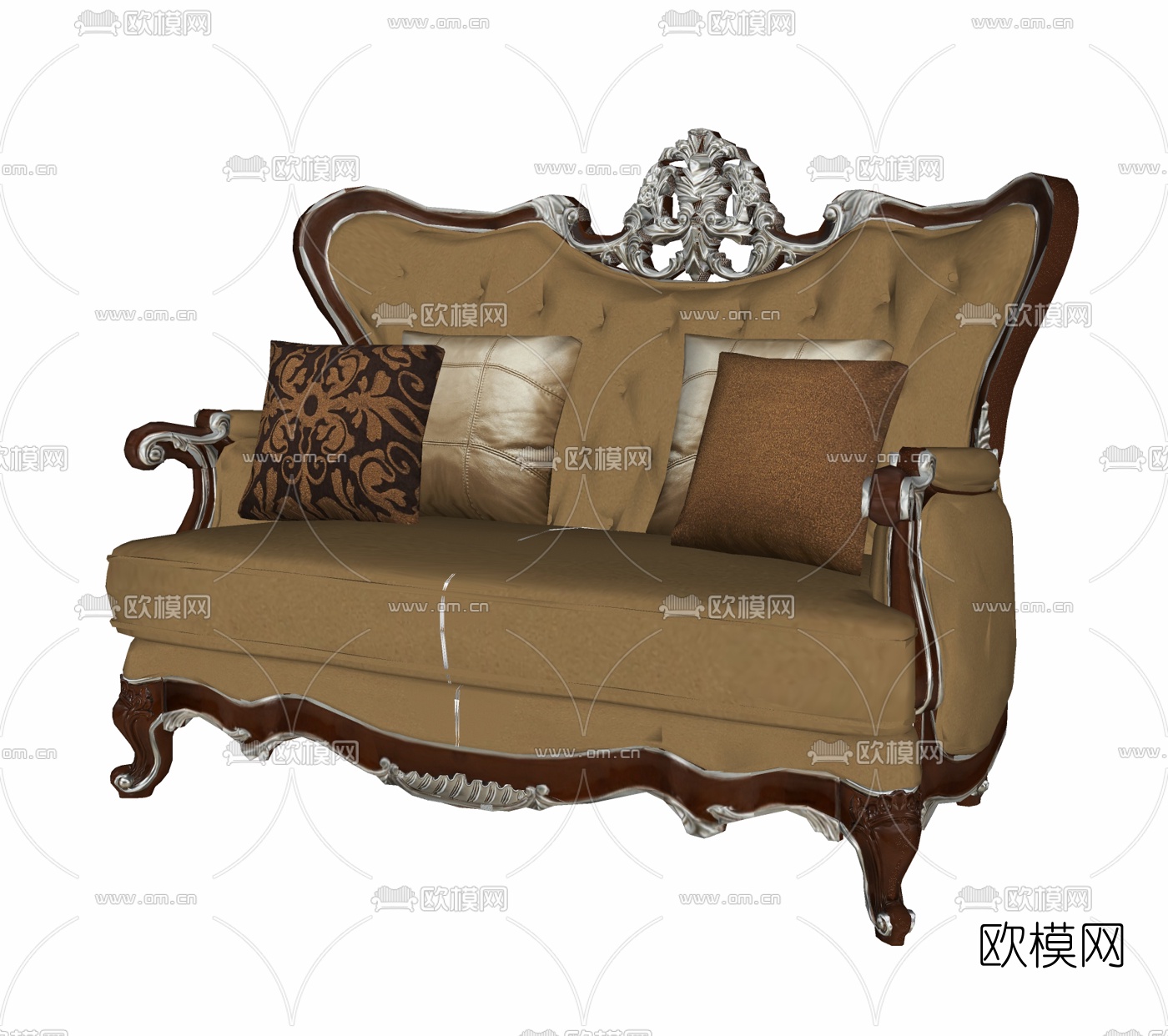 欧式多人沙发免费su模型下载