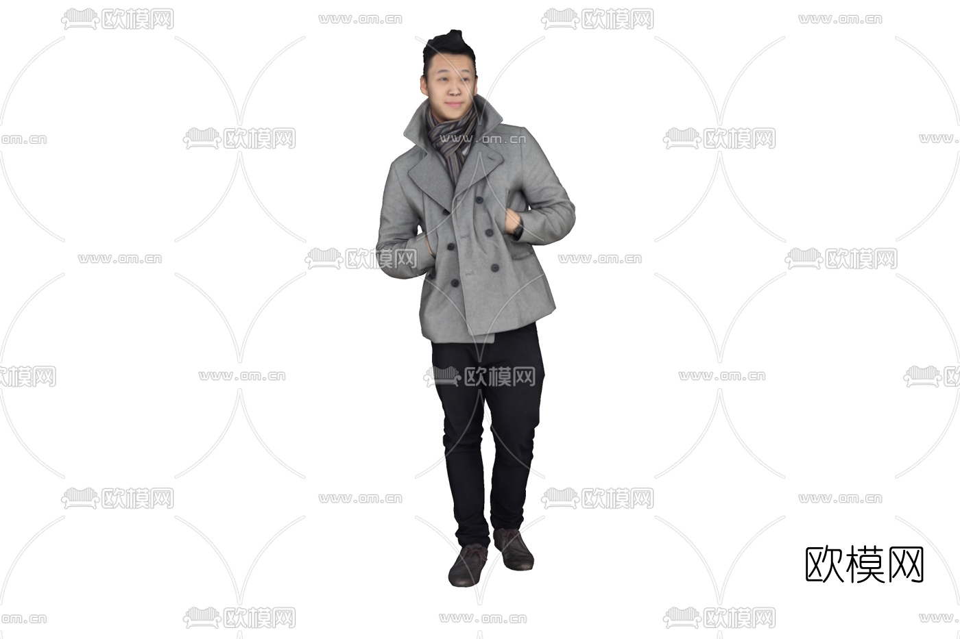 现代站姿男性免费su模型下载