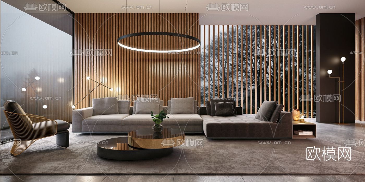后现代沙发组合3d模型