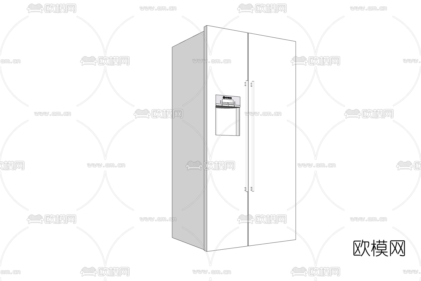 现代冰箱免费su模型下载