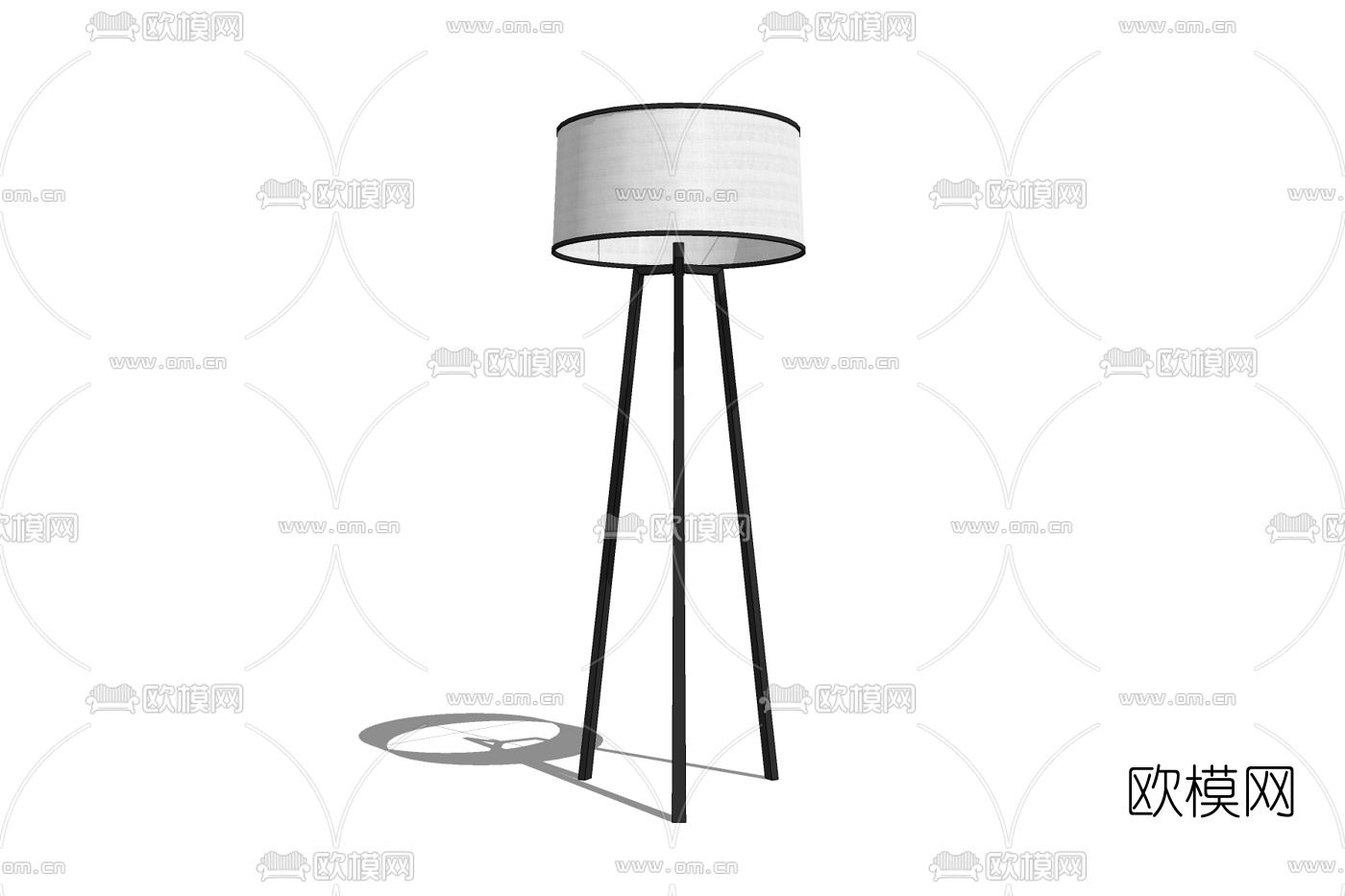 现代落地灯免费su模型下载