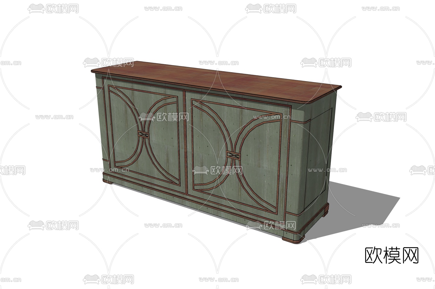 欧式装饰柜免费su模型下载