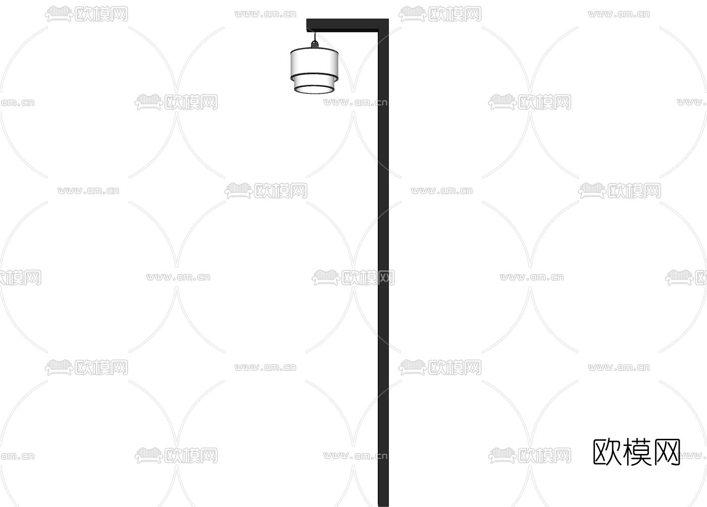 中式路灯免费su模型下载