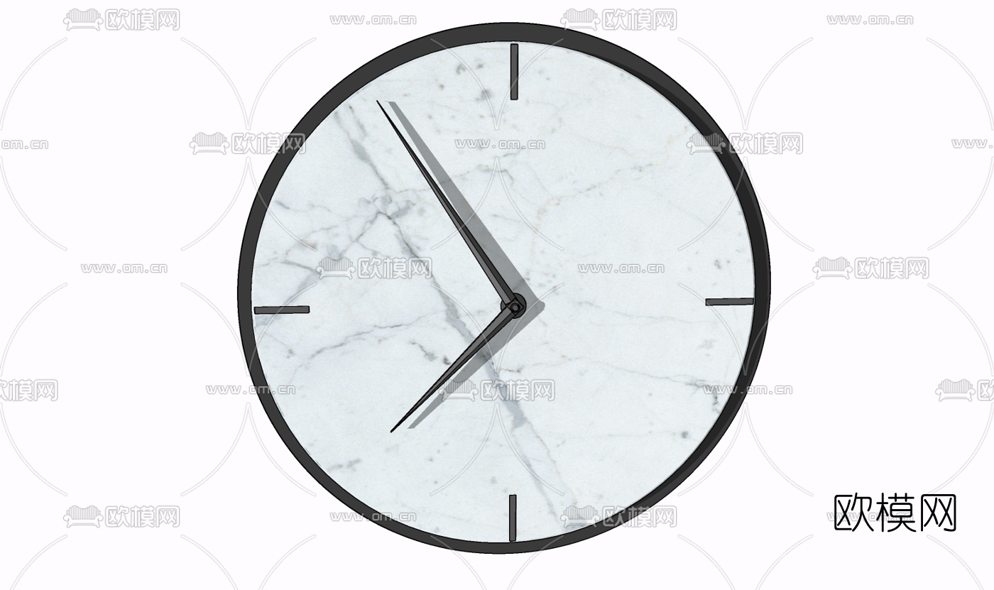 现代挂钟免费su模型下载