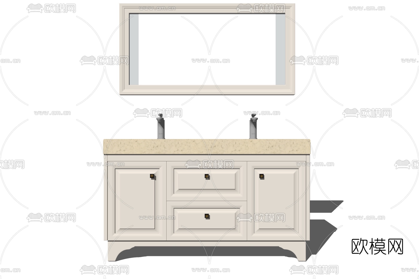 简欧洗手盆免费su模型下载