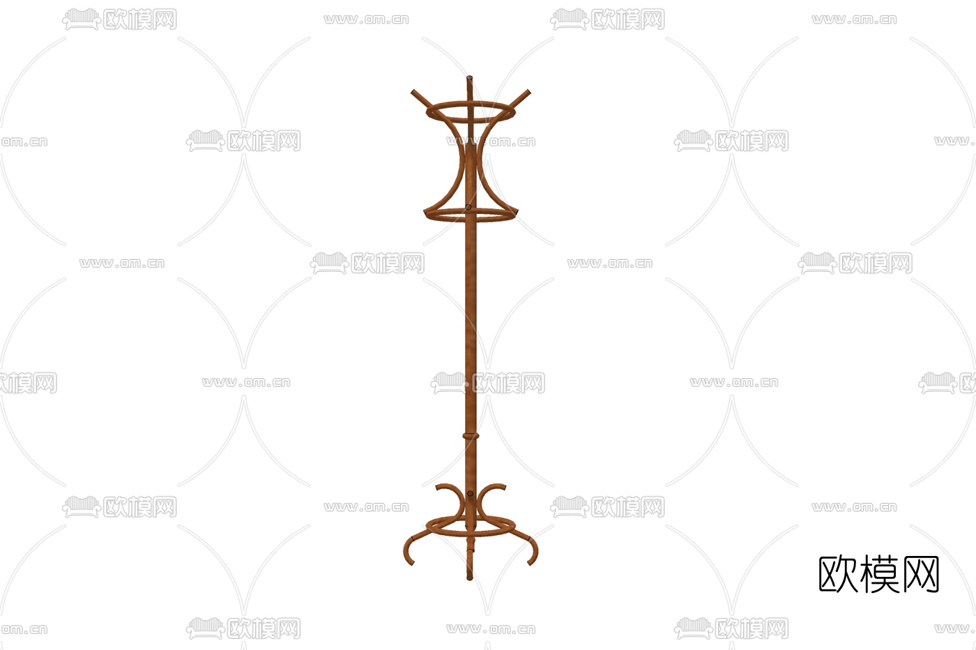 欧式金属挂衣杆免费su模型下载