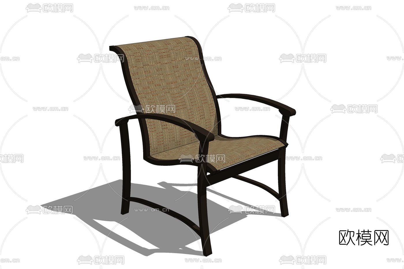 新中式单人沙发免费su模型下载