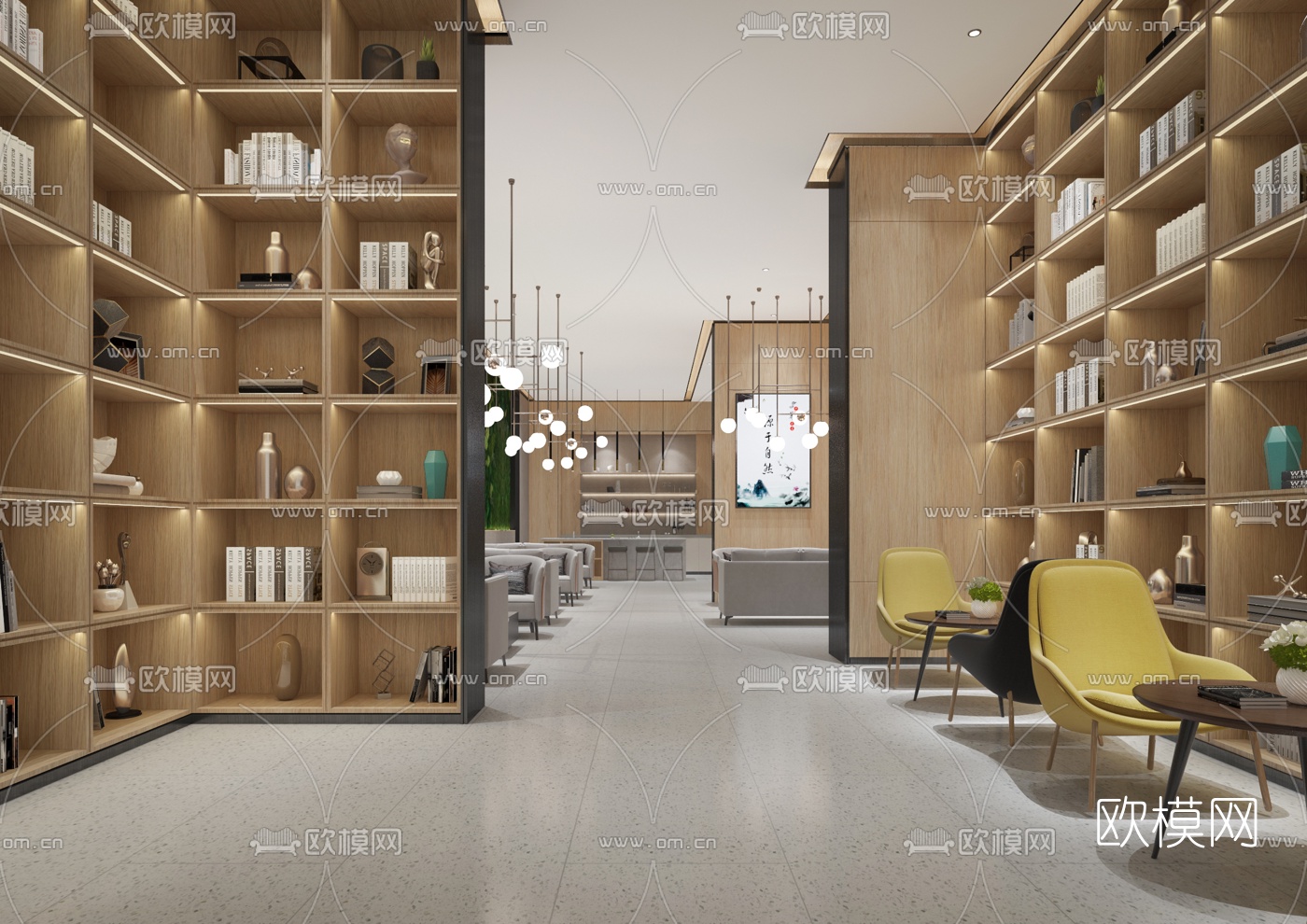 现代商业展厅3d模型