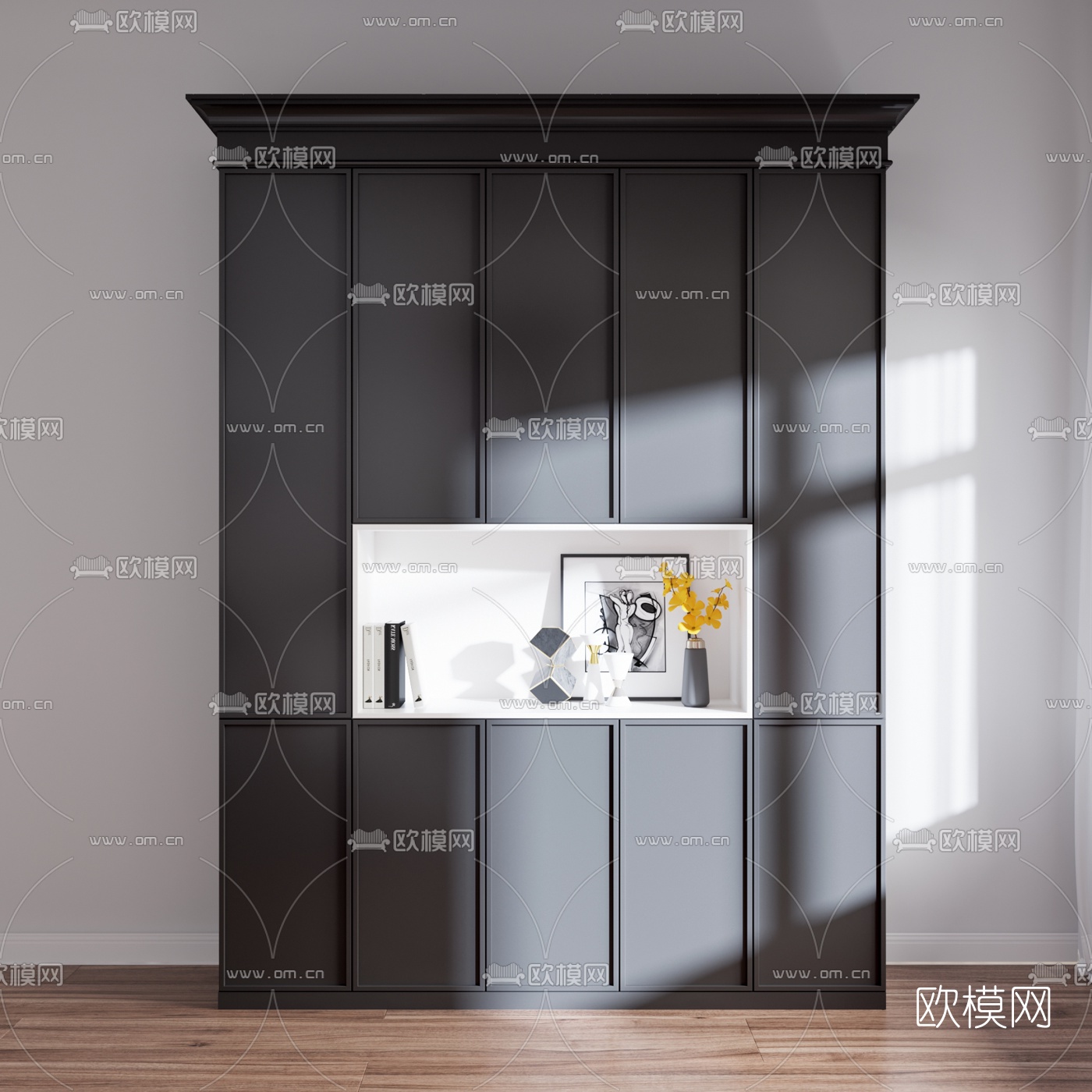北欧烤漆装饰柜3d模型