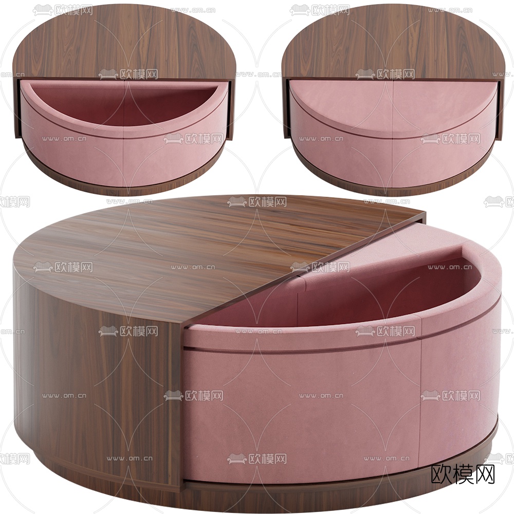 现代圆形茶几3d模型