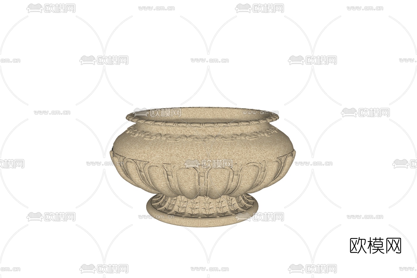 欧式花钵免费su模型下载