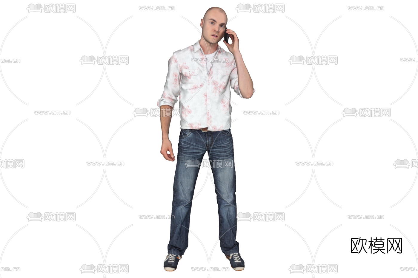 现代站姿男性免费su模型下载