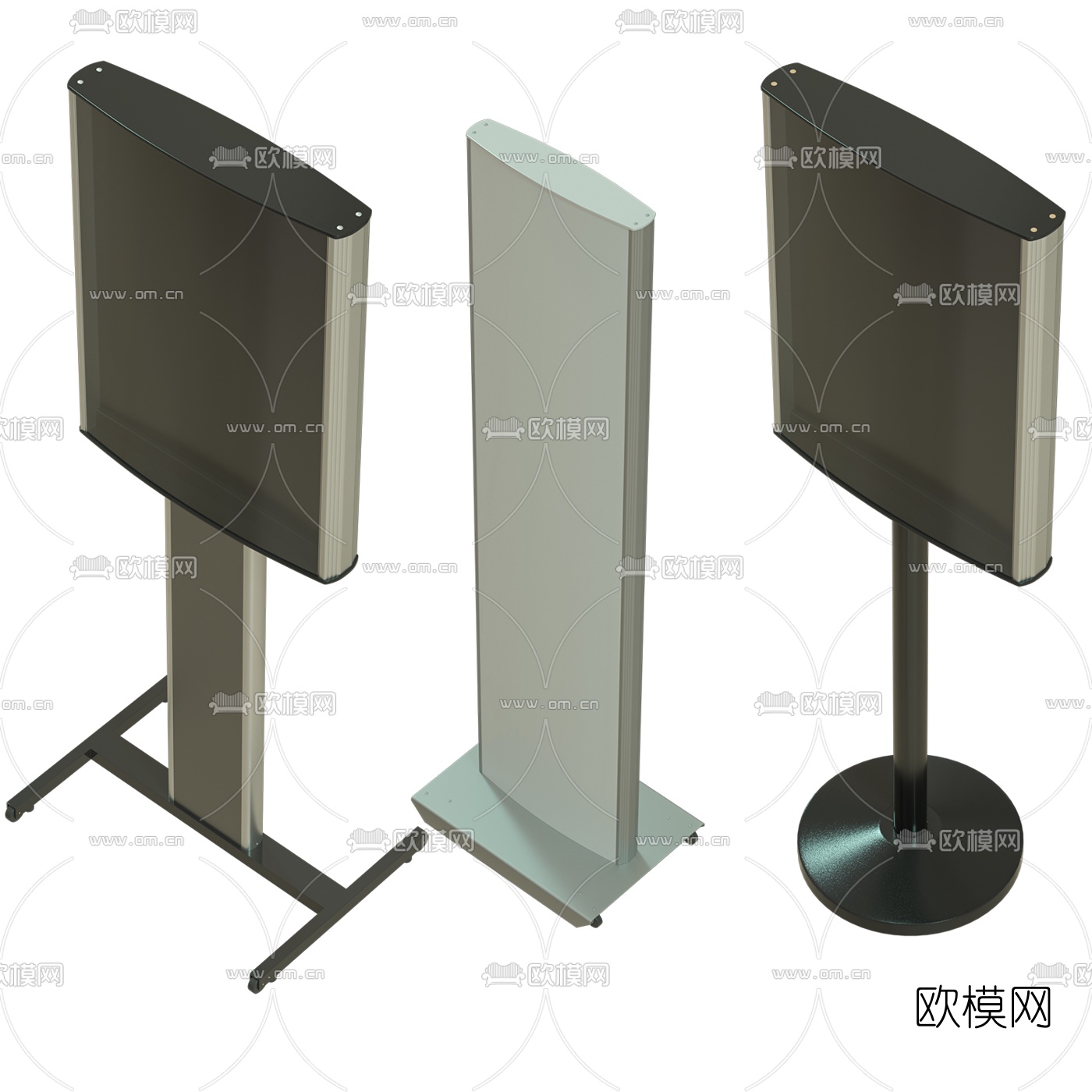 现代广告牌指示牌3d模型下载（渲染图3）