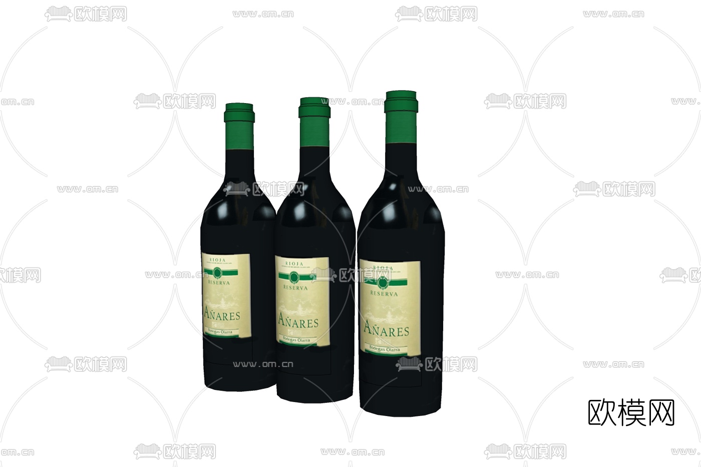 现代红酒酒水免费su模型下载