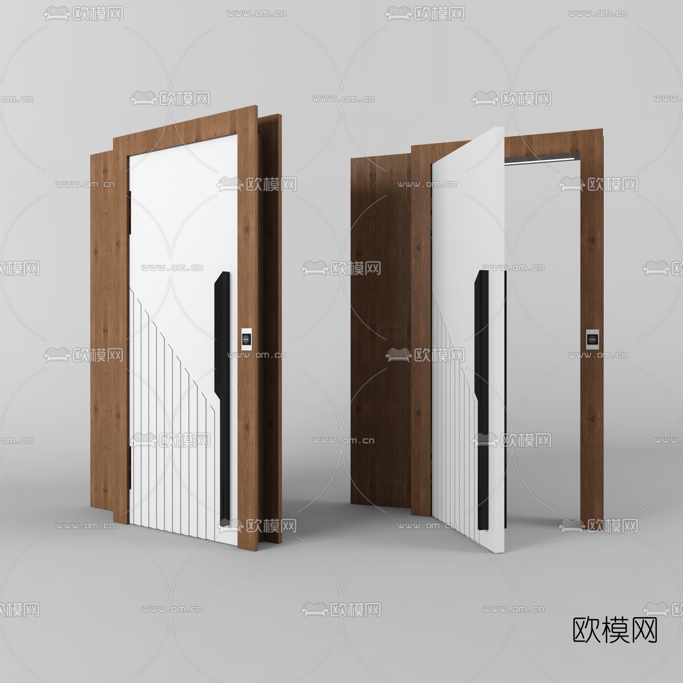 现代简约商用防盗门3d模型
