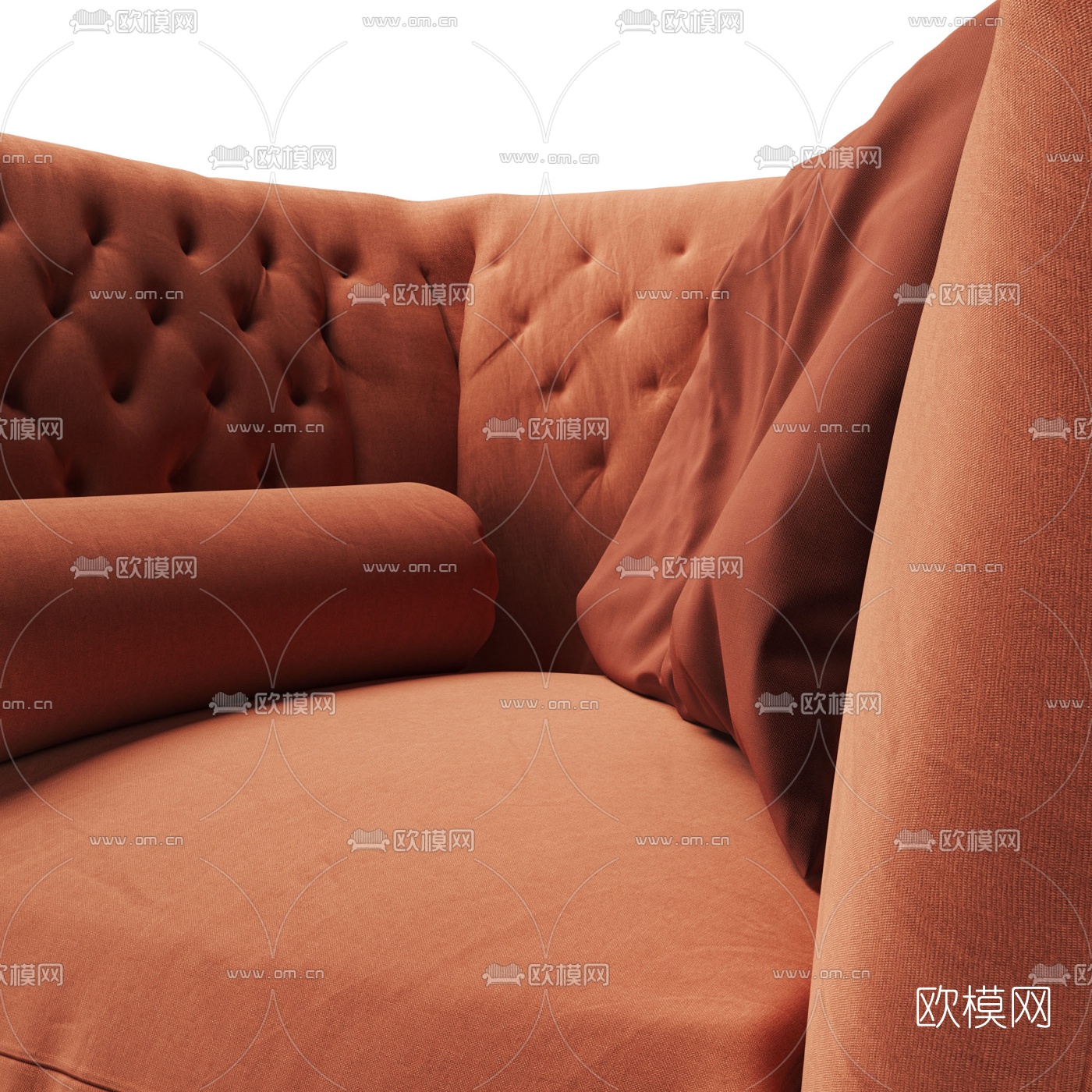 现代布艺休闲沙发3d模型