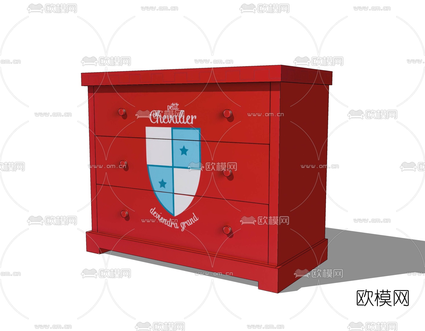 简欧边柜免费su模型下载