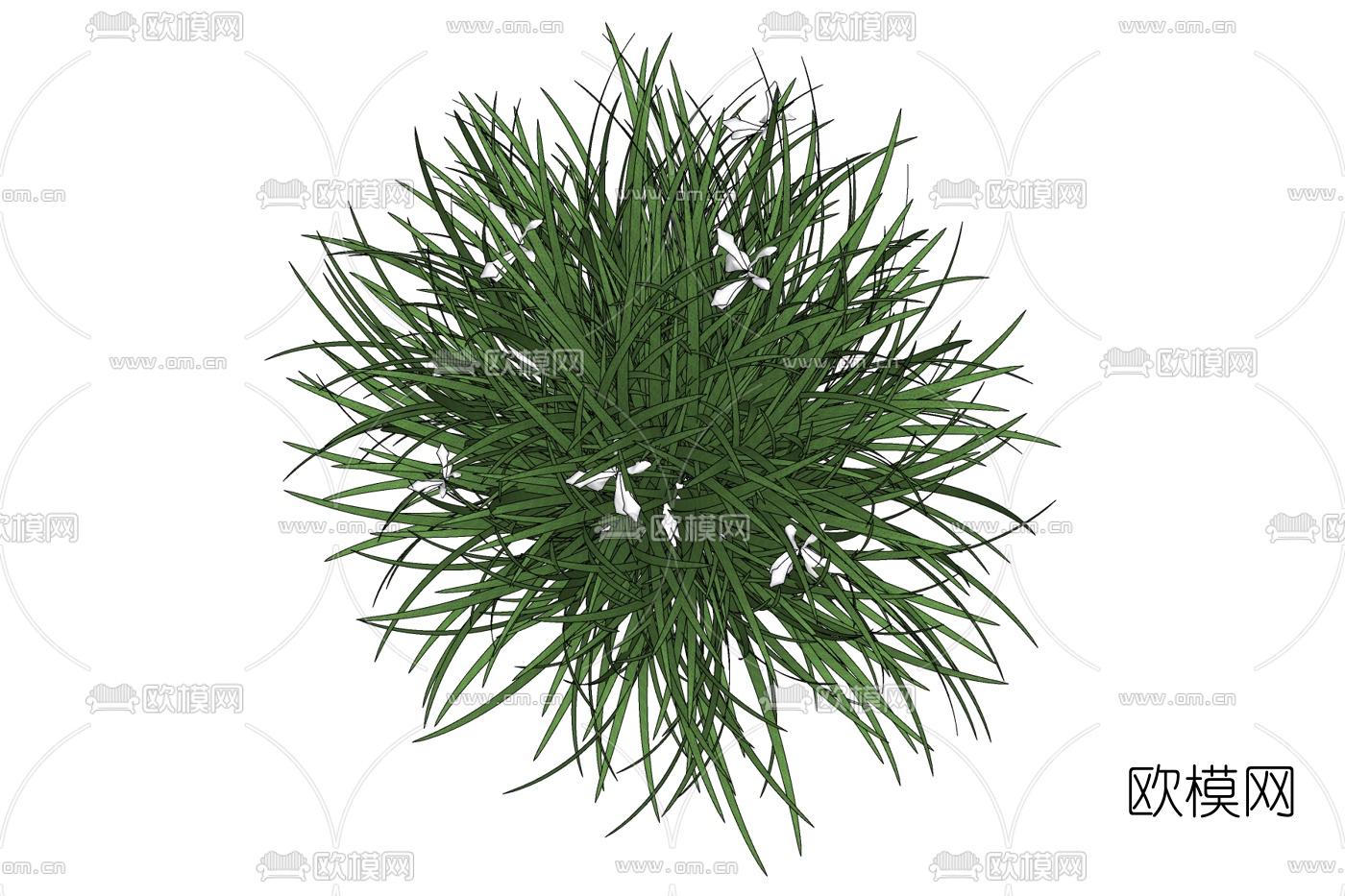 现代灌木丛免费su模型下载